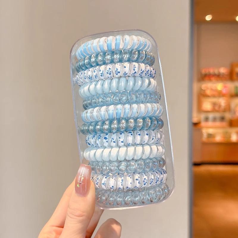 Bold Seamless Telephone Line Embroidered Hair Ring, Versatile Headband, Simple Elastic Hair Rope Headpiece