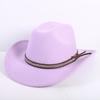 Beliebte europäische und amerikanische Mode OL-Stil einfarbiger Cowboyhut Herren und Damen High-End Zylinder Jazzhut Filzhut