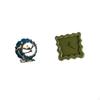 Resin Figurine Ornament for Living Room Desk And Square Wall Clock Decoration Bathroom Farmhouse