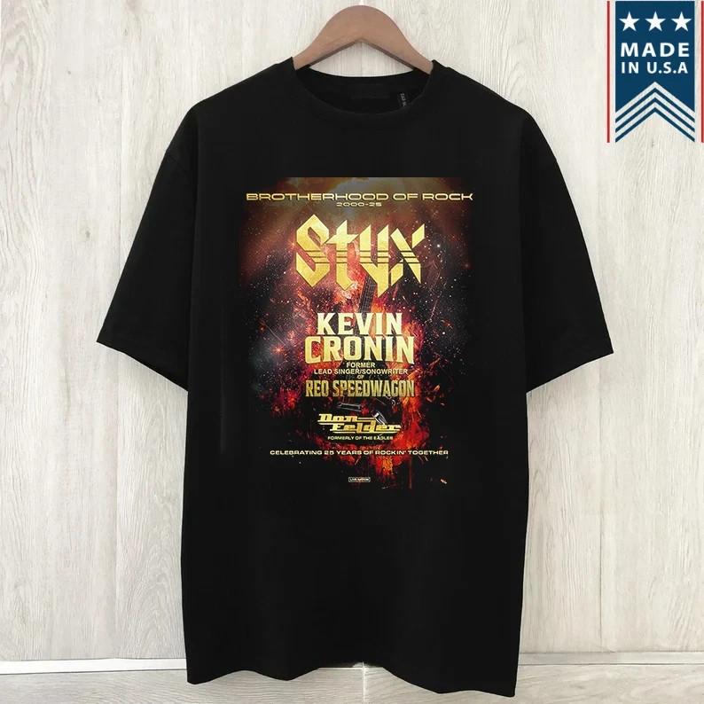 Styx and Kevin Cronin Band Tour 2025 TShirt Full Size S3XL Unisex T-Shirt XXXXL