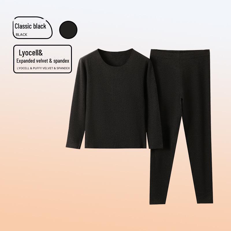 Lyocell German Velvet Thermal Base Suit – Men's & Women's Autumn/Winter Warm Underwear Set