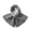 Women's 100% Pure Cashmere Perforated Plaid Scarf - Warm Knit Neck Gaiter for Autumn/Winter Cold Protection