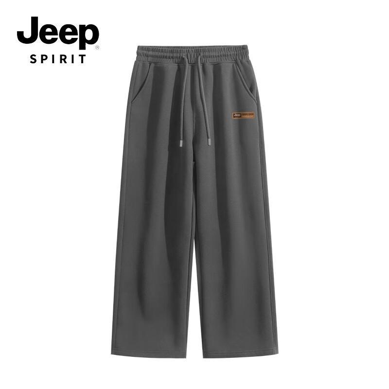 JEEP SPIRIT Men's Autumn Heavy Straight-Leg Casual Sweatpants