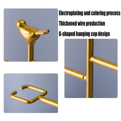 Wine Glass Holder - Freestanding Tabletop Champagne Glass Storage Rack - Freestanding Wine Display Storage Holder for Home Kitchen Decor, Bar, Cellar