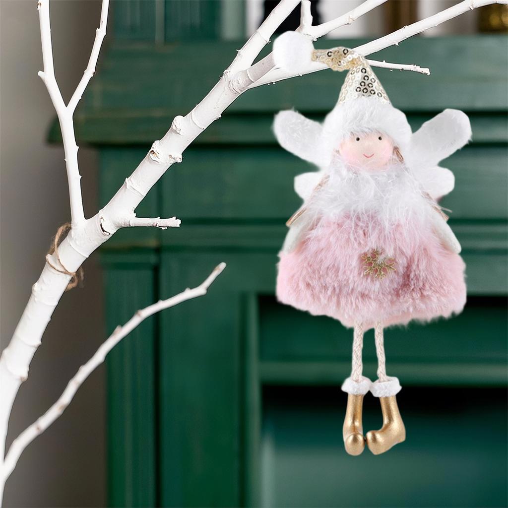 Cute Santa Claus Doll Ornaments Festive Christmas Tree Hanging Decorations for Home Office Party Celebration
