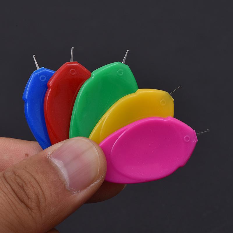 Thumb-Friendly Colorful Small Eye Plastic Needle Threading Tool