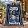 Club Universidad Nacional Pumas Custom Name Flannel Blanket Personalized Soft Warm Plush Throw Blanket Customized Gift for Family Friends