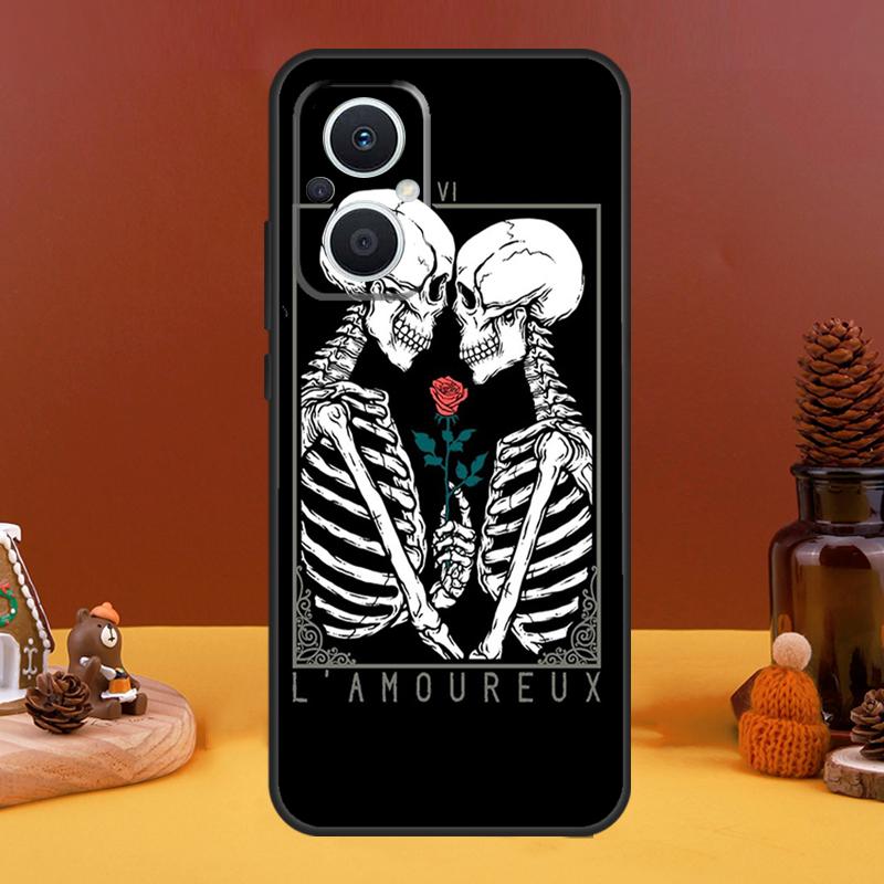 Death Tarot Case For OPPO Reno 8T 4Z 5Z 10 Pro 11 F 4 5 6 7 8 Lite OPPO Find X5 X6 Pro X2 X3 Lite Cover