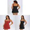 French Style Lace Trim Color Block Dress With Knit Fabric For Elegant Evening Wear