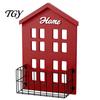 Charming Wall Shelves for Fairy Tale Style Wooden House Shape Shelf, Decorative Metal Storage Rack, Creative Sturdy And Wood Floating