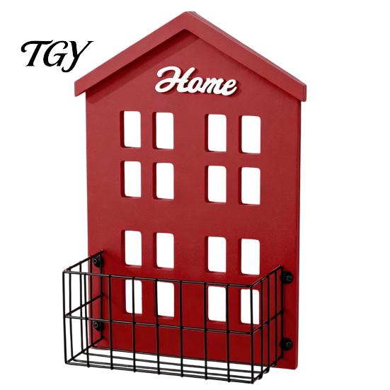 Charming Wall Shelves for Fairy Tale Style Wooden House Shape Shelf, Decorative Metal Storage Rack, Creative Sturdy And Wood Floating