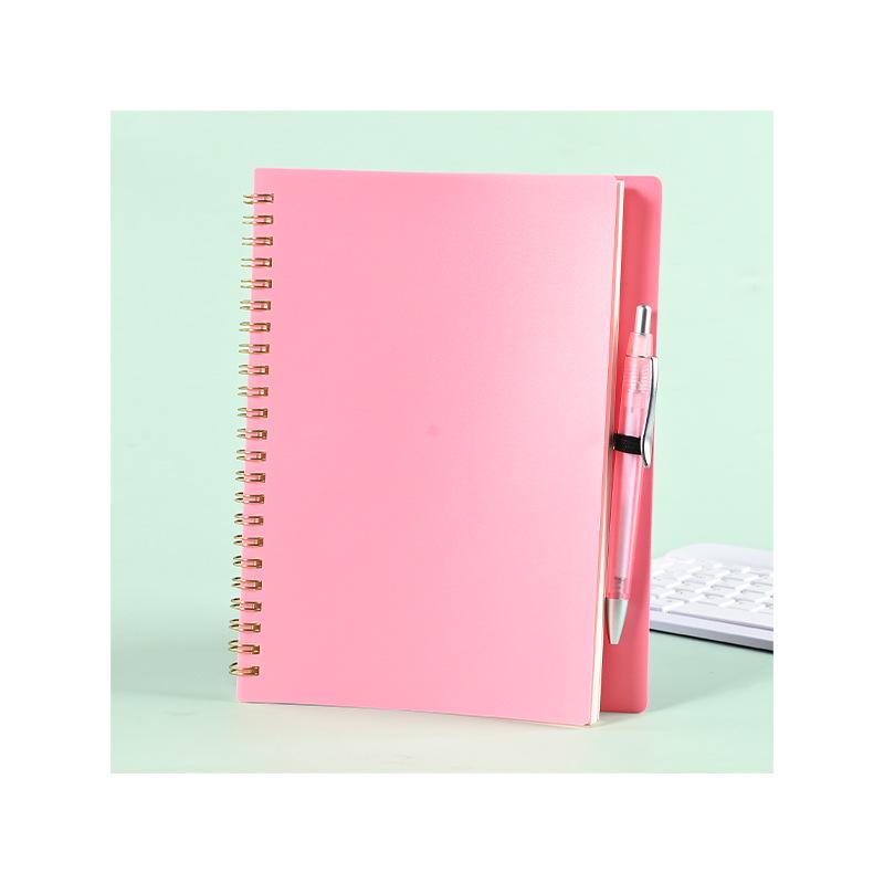 A5 Color PP Coil Notebook with Wide Ruled Pages - Thick Office Notepad, Ideal for Students, Customizable Logo