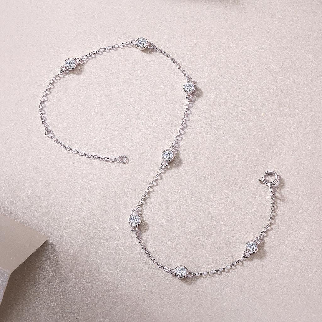 Bracelet S925 Silver Smart Bubble Bracelet With Moissanite Hand Jewelry