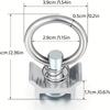 1set RV 19.7inch Aluminum L Track Rail with 2pcs Single Stud Fittings End Caps L Track Tie Down for Enclosed Trailer Trucks Vans