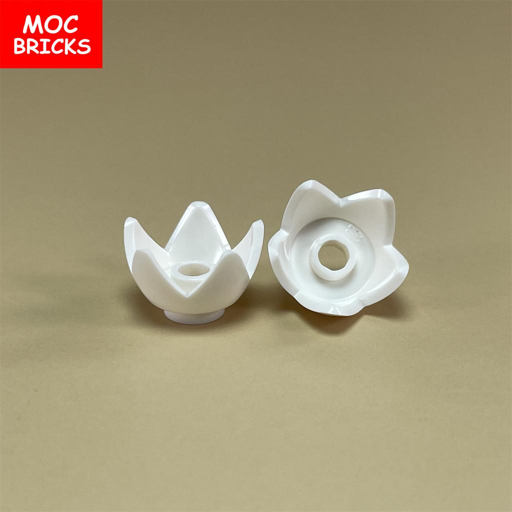 20pcs/lot MOC Bricks Headgear Crown with 5 Points Open Center Stud Flower Compatible with 39262 Building Blocks
