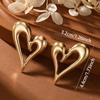 Simple Fashion Heart Shaped Stud Earrings For Women Jewelry