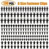 190 stuks Auto Bevestigingsclips Gemengde Auto Clips 6 Maten Retainer Klinknagel Deurpaneel Spatbord Liner Bumper Spatbord Trim Auto Accessoires