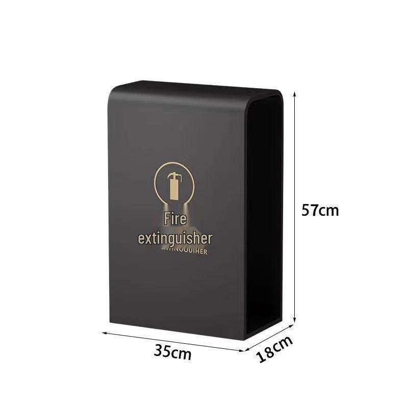 Stojan na hasicí přístroj s úložným prostorem a bezpečnostním krytem pro práškové hasicí přístroje