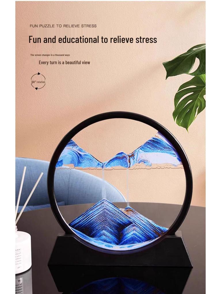 3D Quicksand Hourglass Art Decor for Living Room or Office - Creative Landscape Design