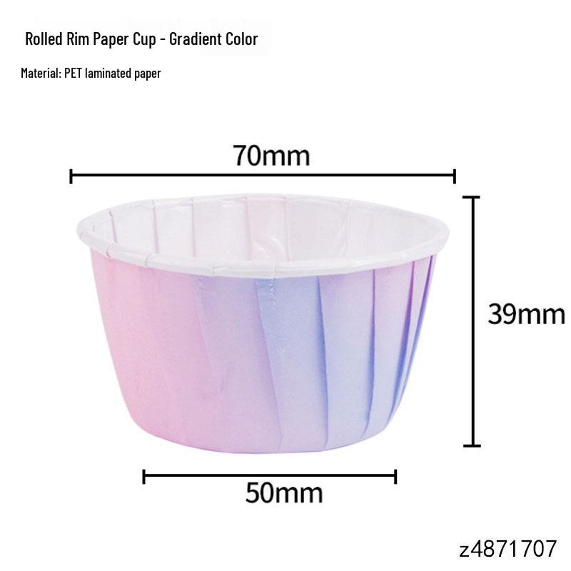 Gradient Color High-Temperature Resistant Oil-Proof Cupcake Liners with Lace Design