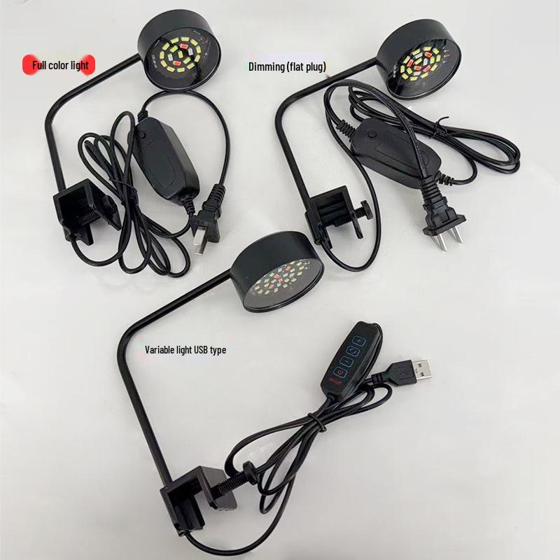 USB-Powered LED Aquarium Clip Light: Ideal for Small Desktop Tanks and Mini Plant Spotlights
