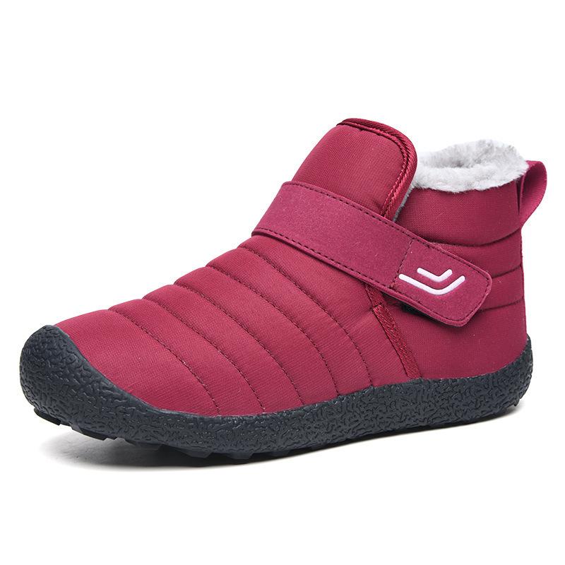 Large size outdoor mountaineering snow boots winter velvet warm cotton shoes medium and old non-slip