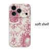 Classic Vintage French Toile Ditsy Botanical Print Pattern Art Design Film Aesthetic Protective Shockproof Bumper Case Cover For iPhone 14 15 16 Pro
