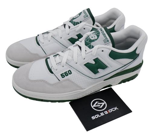 

New Balance BB550WT1 White Green Sail Cream Ivy British Ivory Grey MEN EU 37.5 сірий колір