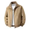 Trendy brand locomotive men's leather jacket stand-up collar glossy retro leather high-end sense large size versatile men's leather jacket