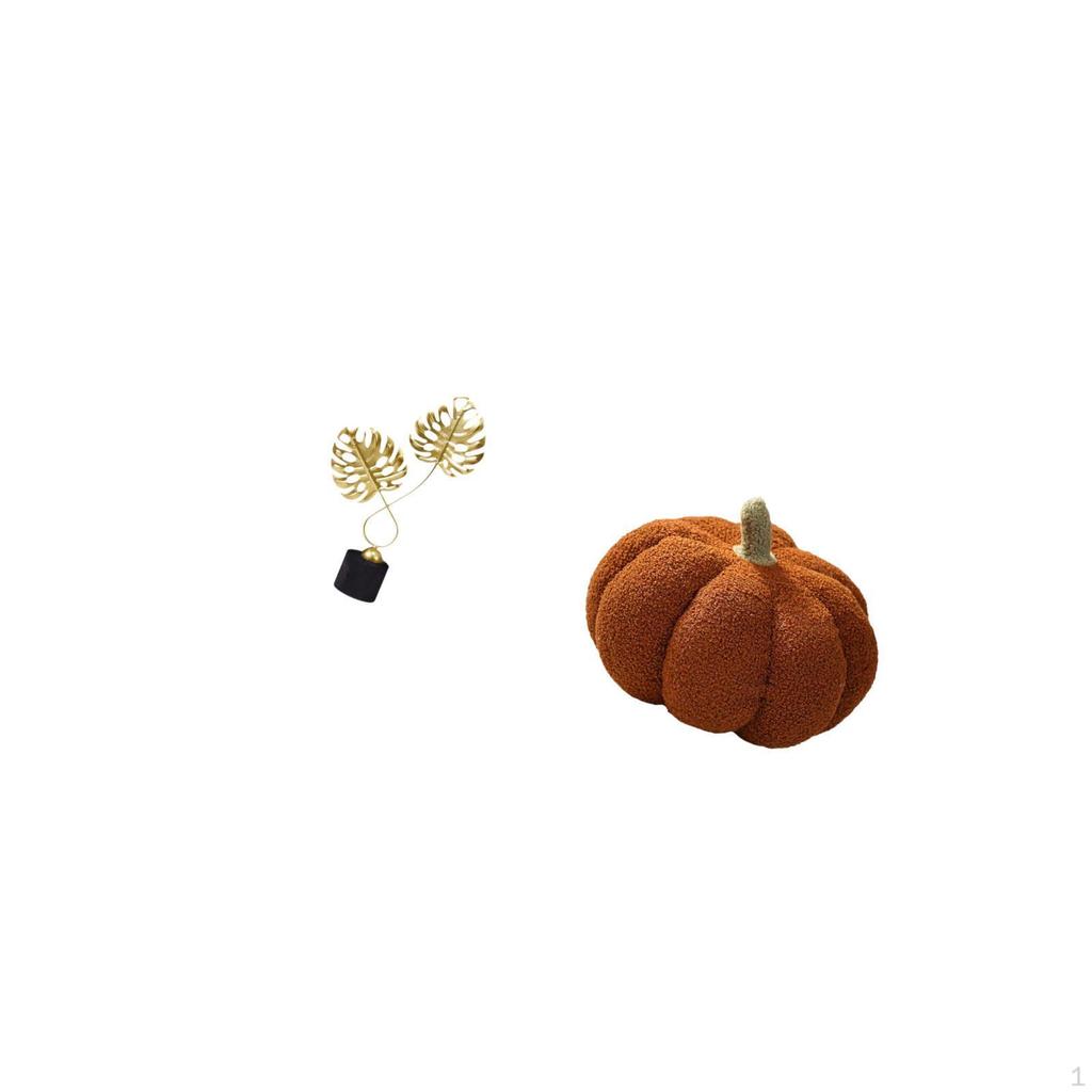 Iron Pumpkin Sculpture Collectible Artwork Decorative Sofa Cushion Ornament for Desk Cabinet Bed