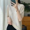 Women Knit T-shirt Summer Knitted Shirt Short Sleeve Tees O-neck Pullover Knit Tops Female