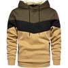 Men's Fashionable Printed Hooded Sweatshirt - European & American Casual Sports Color Block Top for Spring & Autumn