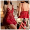 Sex Underwear Sexy Free Large Size Light Luxury Sweet Mesh Deep V Suspender Nightdress Lace Robe Uniform Women