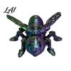 Creative Office Desktop Ornament 3D Printed Mechanical Bee Figurine Articulated Insect Ornament Movable Joints Cool Robot Action Figure Display,