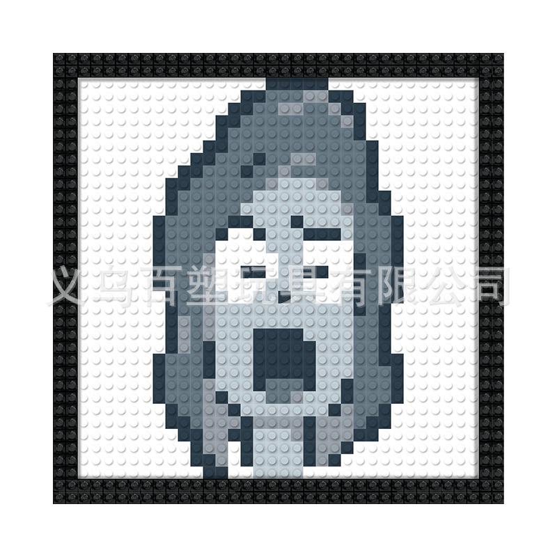 Stunning Girl Pixel Art Building Blocks DIY Home Decoration, 32x32 Dot Brick Painting