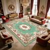 European Royal Baroque Style Living Room Carpet Home Decoration Luxury Antiskid Fluffy Rug Easy Clean Short Velvet Soft Foot Mat