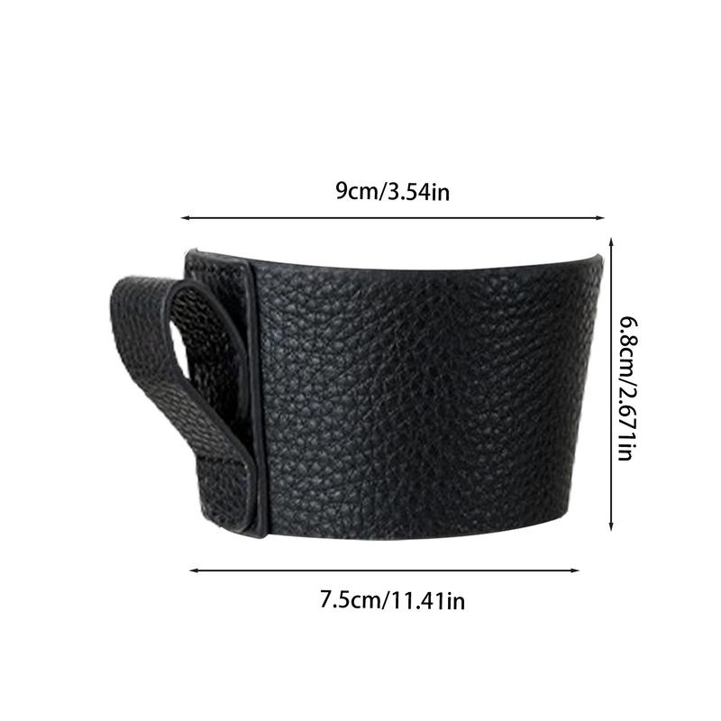 Cup Sleeves For Hot Drinks Coffee Sleeves Mug Sleeve Hand Protector Reusable Jacket With Handle Cafe Insulator PU Leather For