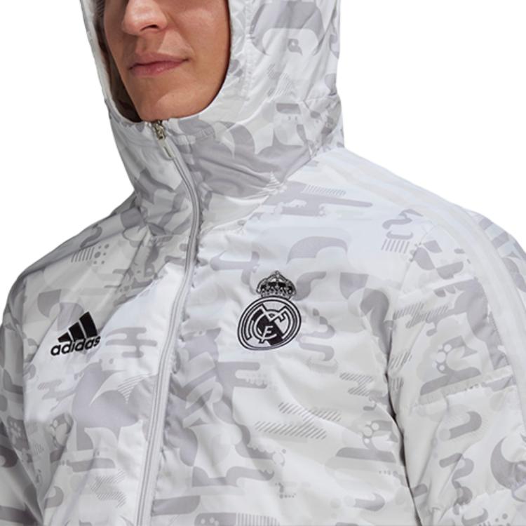Adidas Real Cny Padded Jacket With Hood Men Outerwear Grey GL0044