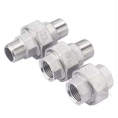 304 Stainless Steel Union Joint Coupling 1/4" 3/8" 1/2 3/4 1" BSP Female Male Thread Cast Pipe Fitting 3 Way Tee Eblow Connector