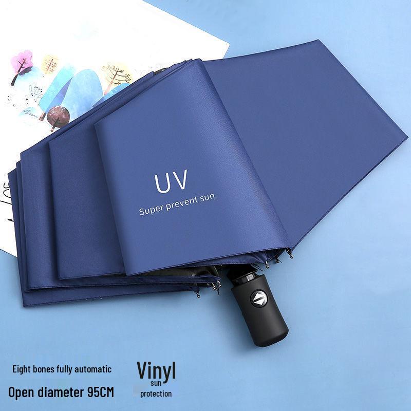 Extra Large Dual-Use Folding Umbrella, Auto-Open, Reinforced for Rain & Sun, UV Protection, Sunshade for Women & Men