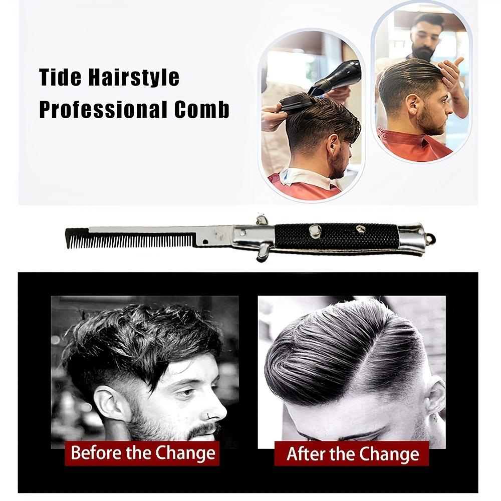 Men'S Styling Comb Dual-Use Fine-Toothed - Foldable Comb