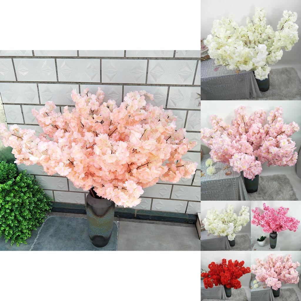 Gerçekçi Yapay Kiraz Çiçeği Dalları Çiçek Aranjmanı Etkinlik Dekoru Fotoğrafçılık Aksesuarları