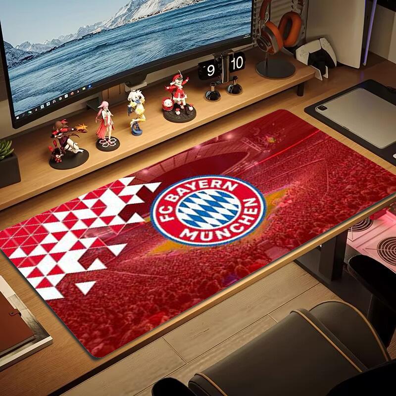 FC Bayern Munich Logo Color Mouse Pad Large Gaming Table Cushion Non-slip Laptop Tablet Big Mousepad XXL Mat Mini PC Playmat With Lock edge