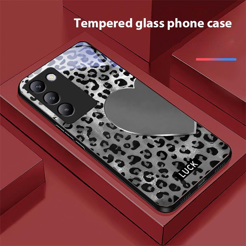 Gesprenkelte Liebe für Y72 33S 11 03 36 96 Lite 35 16 Iqoo 12 V40 SE 5G 29 40 21 30 X80 Pro Vivo Handyhülle aus gehärtetem Glas Schwarz