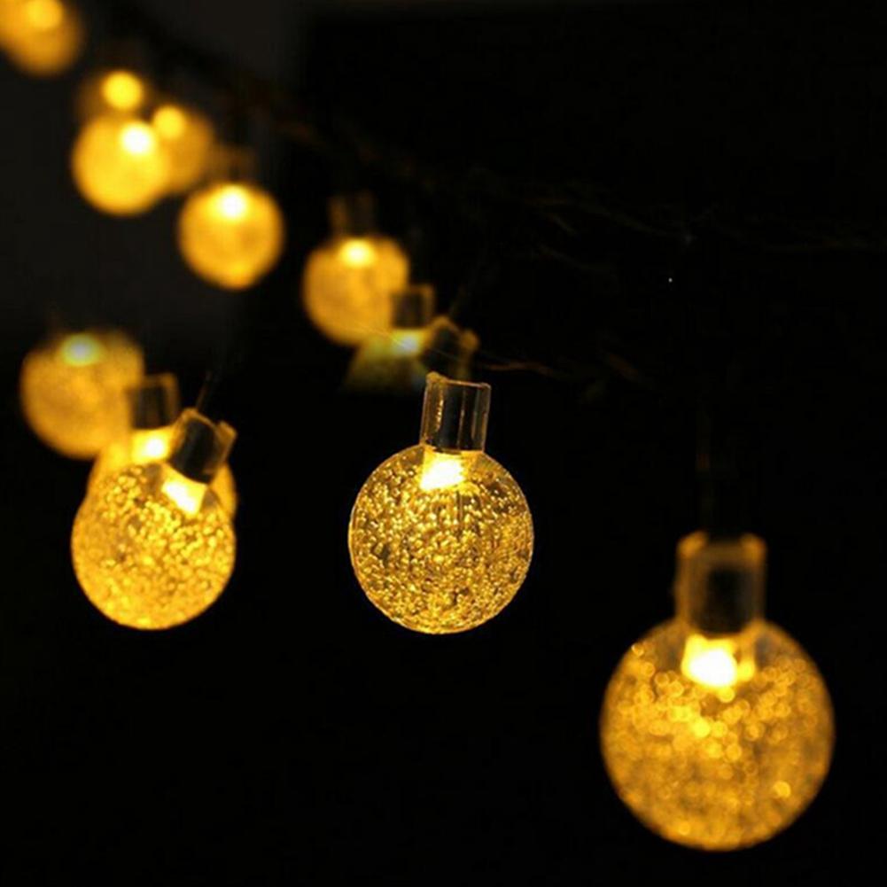 6.5M 30LED Solar-powered Bubble String Lights Night Light Garden Home Party Bar Decoration
