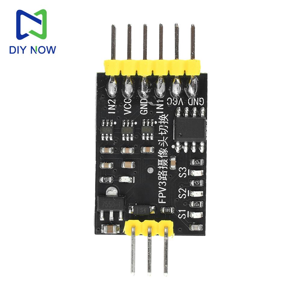 DC 5-12V 3-Channel Video Switcher Module FPV 3-way Camera Switch  PWM Control Suitable for RC Aircraft and FPV Drones Monitoring