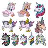 Sequin Pegasus Unicorn Computer Embroidery Cute Cartoon Pony Embroidery Cloth Sticker Clothes Decoration Badge Sticker