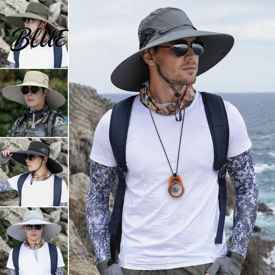 Outdoor Work Hat Sun for Men And Women  Breathable Wide Brim Fishing Lightweight Foldable Travel Hat  UV Protection Cap Camping Hiking
