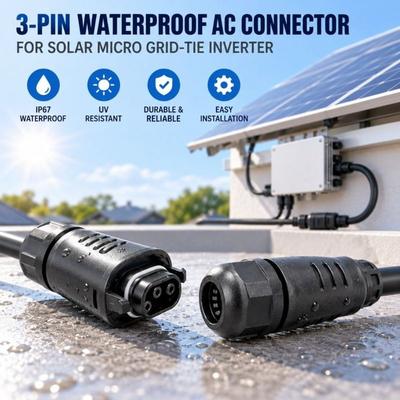 Easy Install Field Connector Waterproof Microinverter Adapter  Photovoltaic Systems