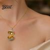 Stunning Flower Pendant Necklace Openable Oval Necklace Dainty Birth January